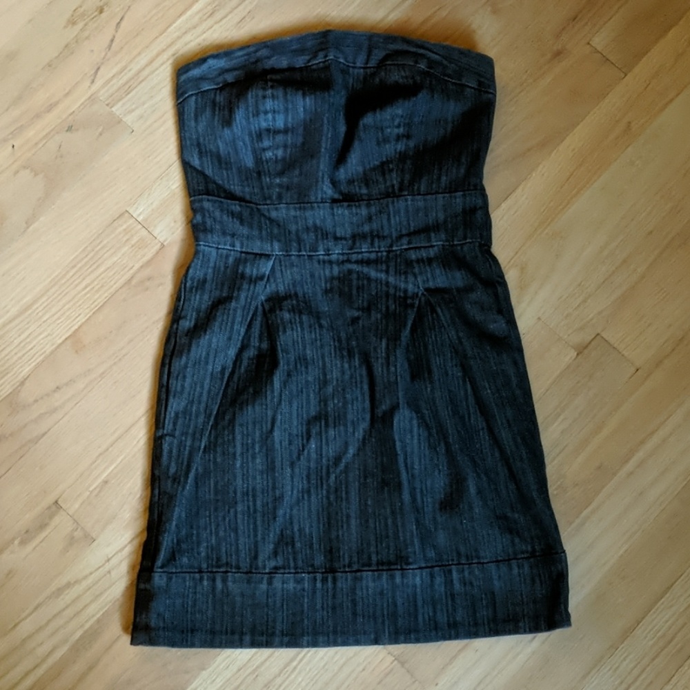 Guess denim strapless dress